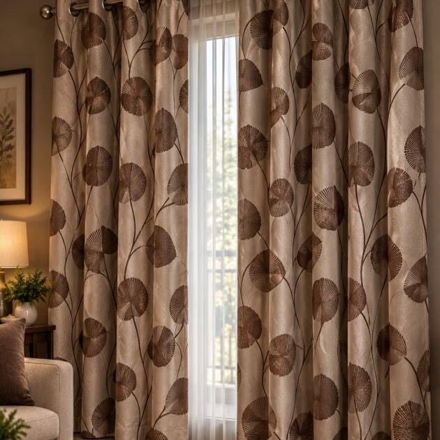 Elegant Botanical Curtain Set