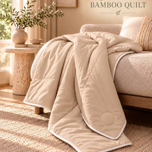 Kyoto Sand Japanese Bamboo Quilt