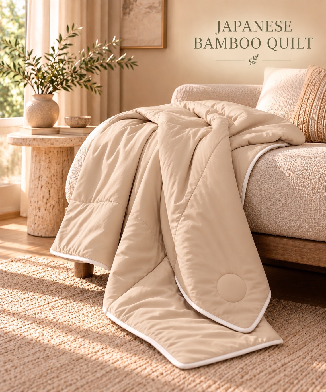 Kyoto Sand Japanese Bamboo Quilt