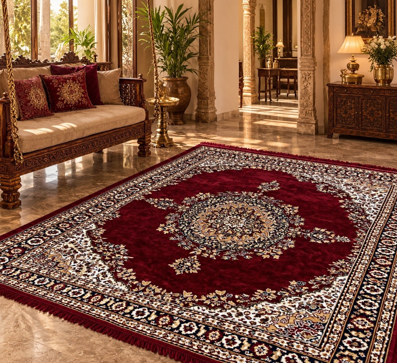 Maharaja Maroon Heritage Galicha – Royal Vintage Collection