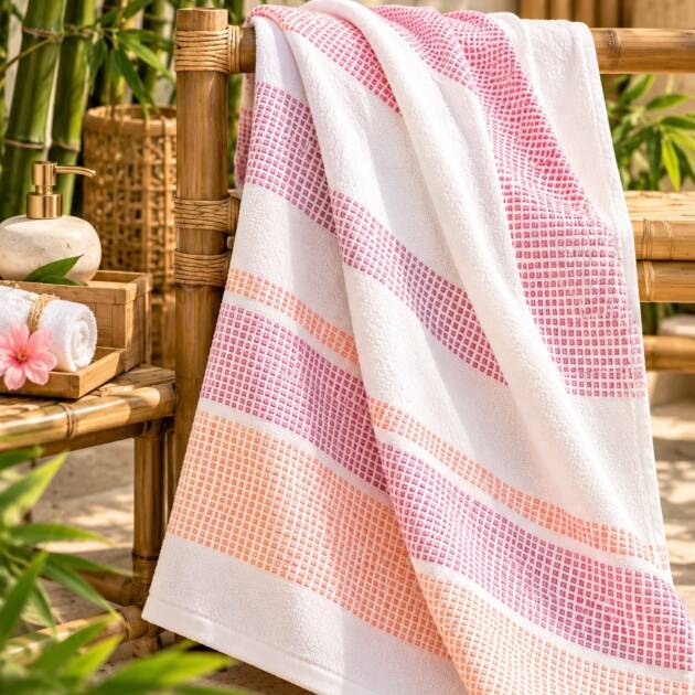 Bamboo Blush – Bamboo Dobby Bath Towel