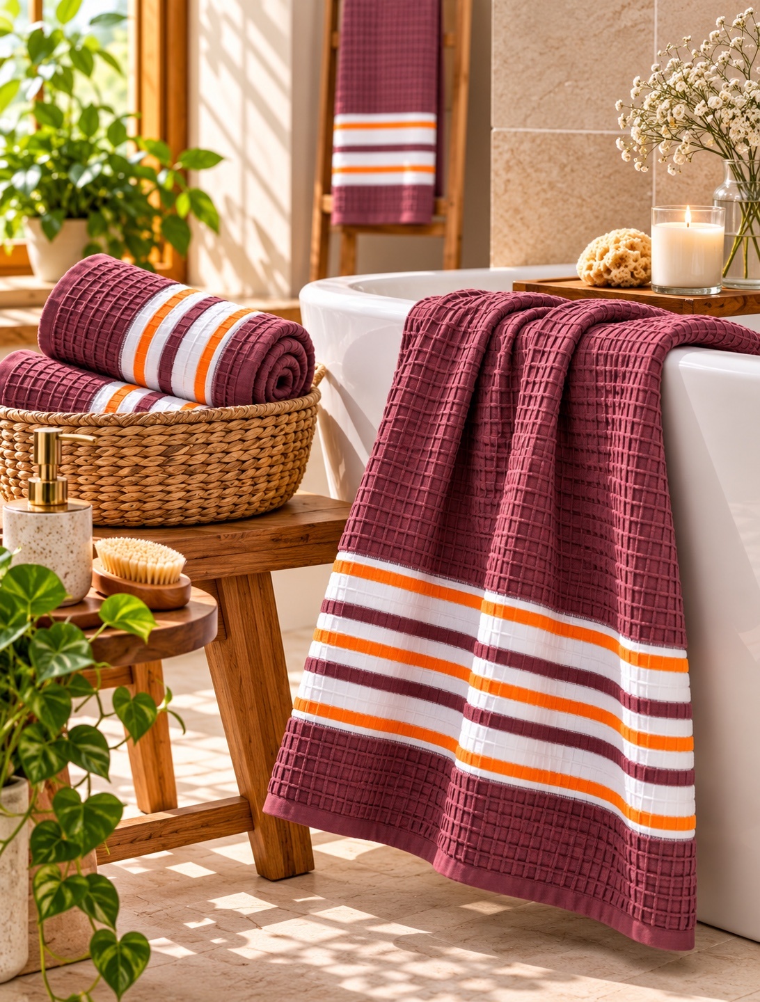 Berry Mocha Cotton Bath Towel