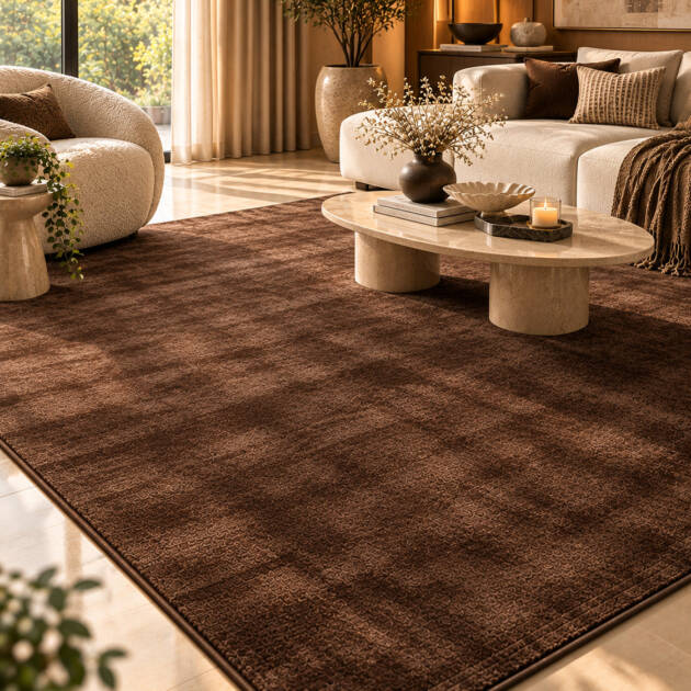 Barclay Chocolate Luxe Velvet Carpet – Rich Brown