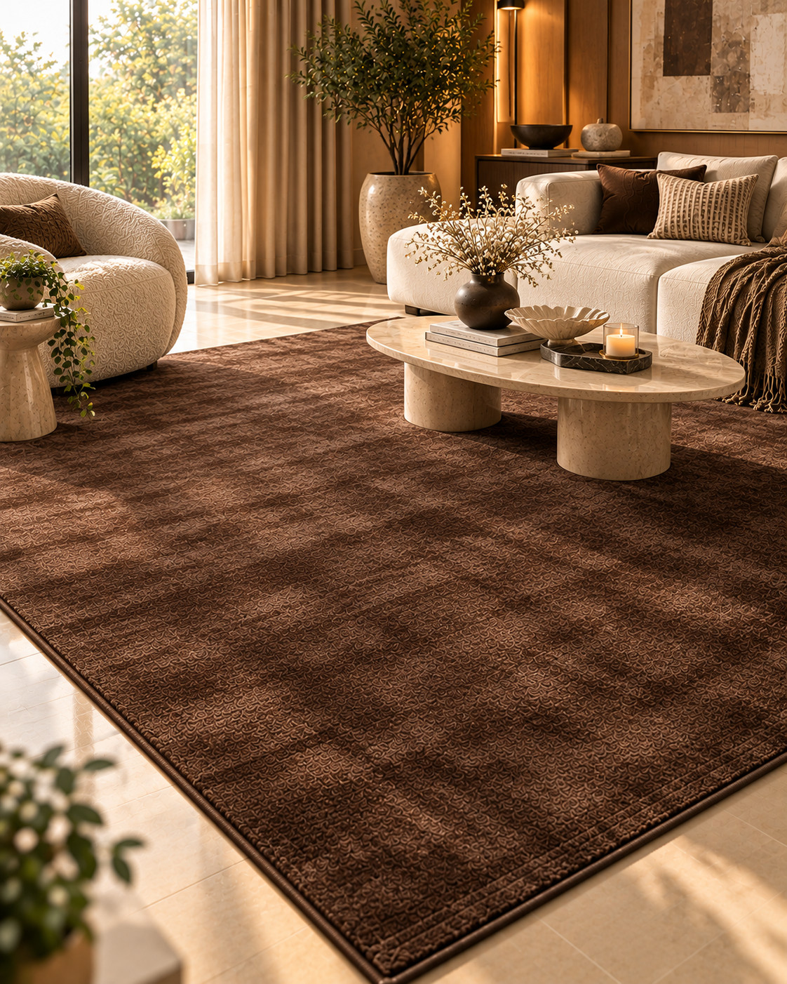 Barclay Chocolate Luxe Velvet Carpet – Rich Brown