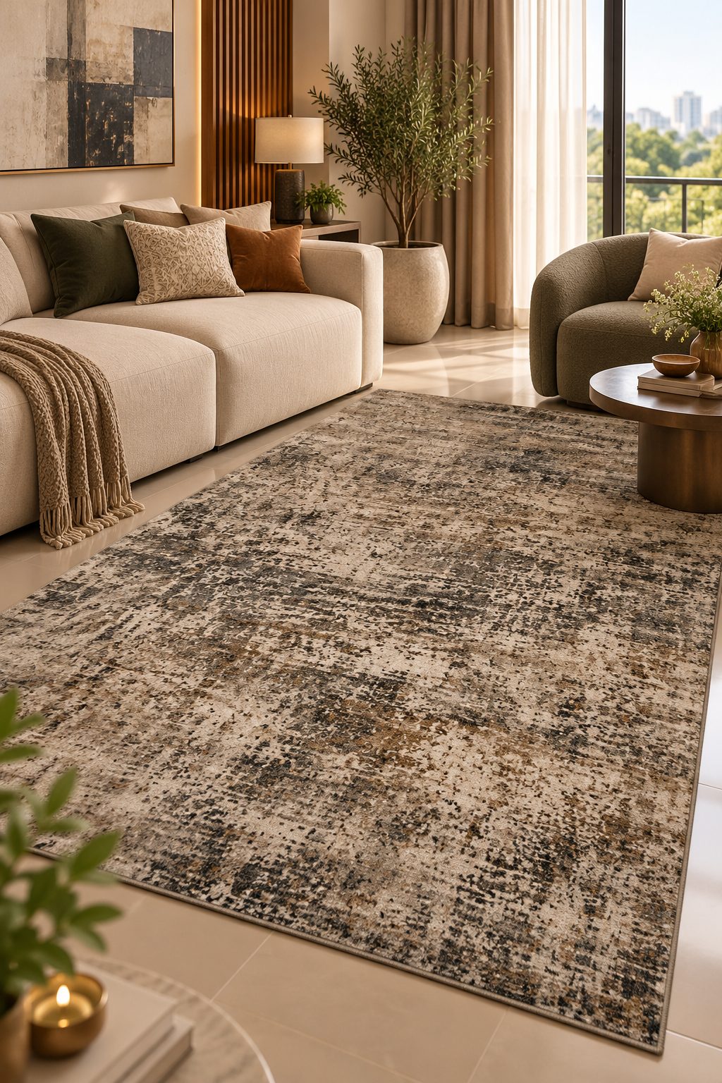Rustic Stone – Premium Abstract Carpet