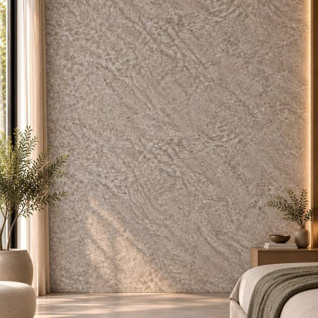 Fossil Grey Stone Luxe Wallpaper