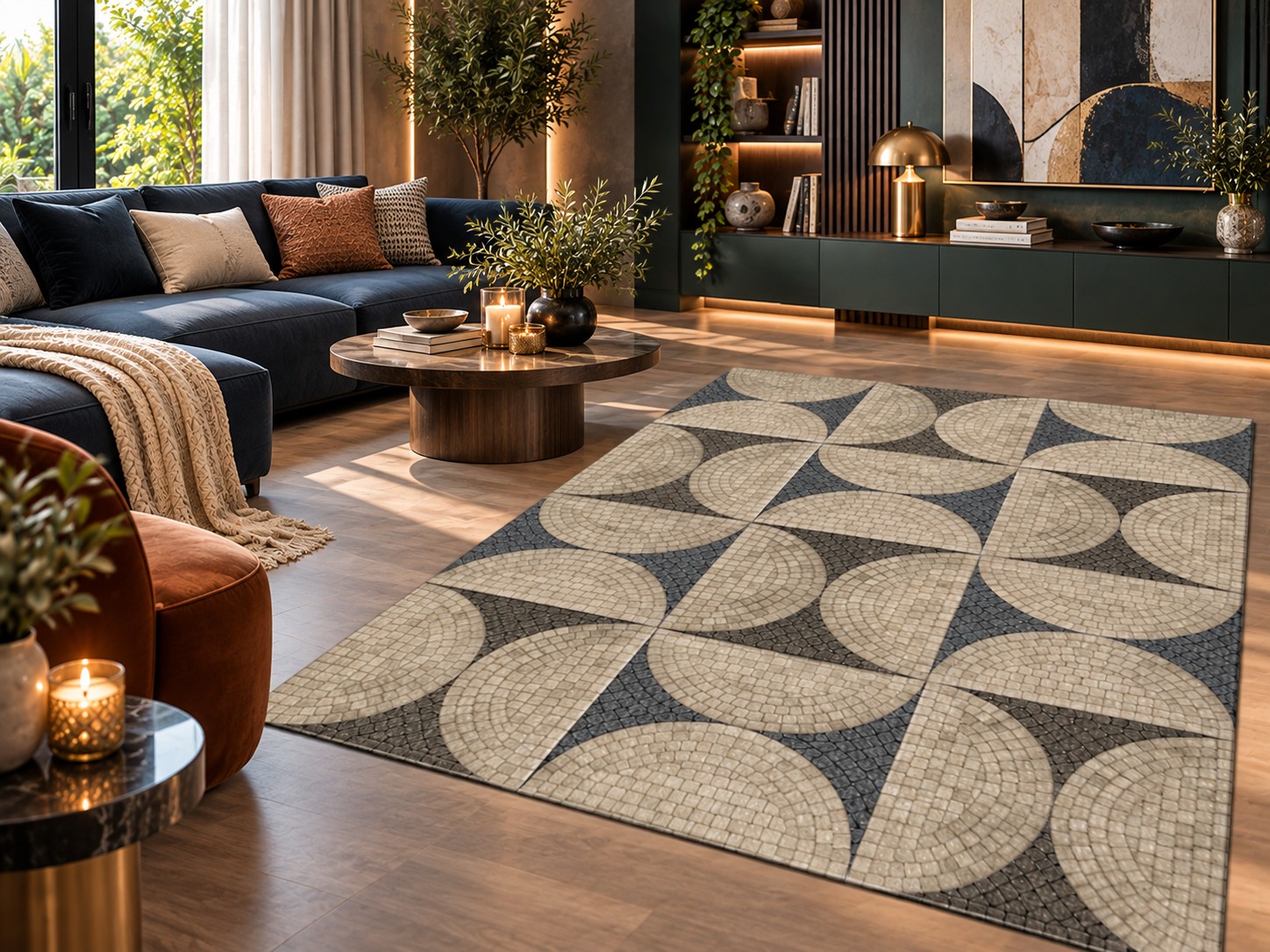 Arcadia Mosaic – Luxury Geometric Carpet
