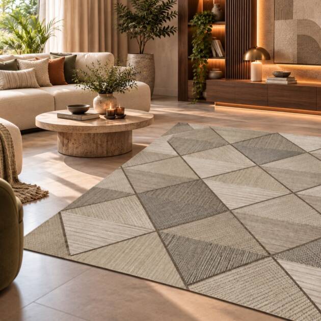Diamond Harmony – Luxury Geometric Carpet