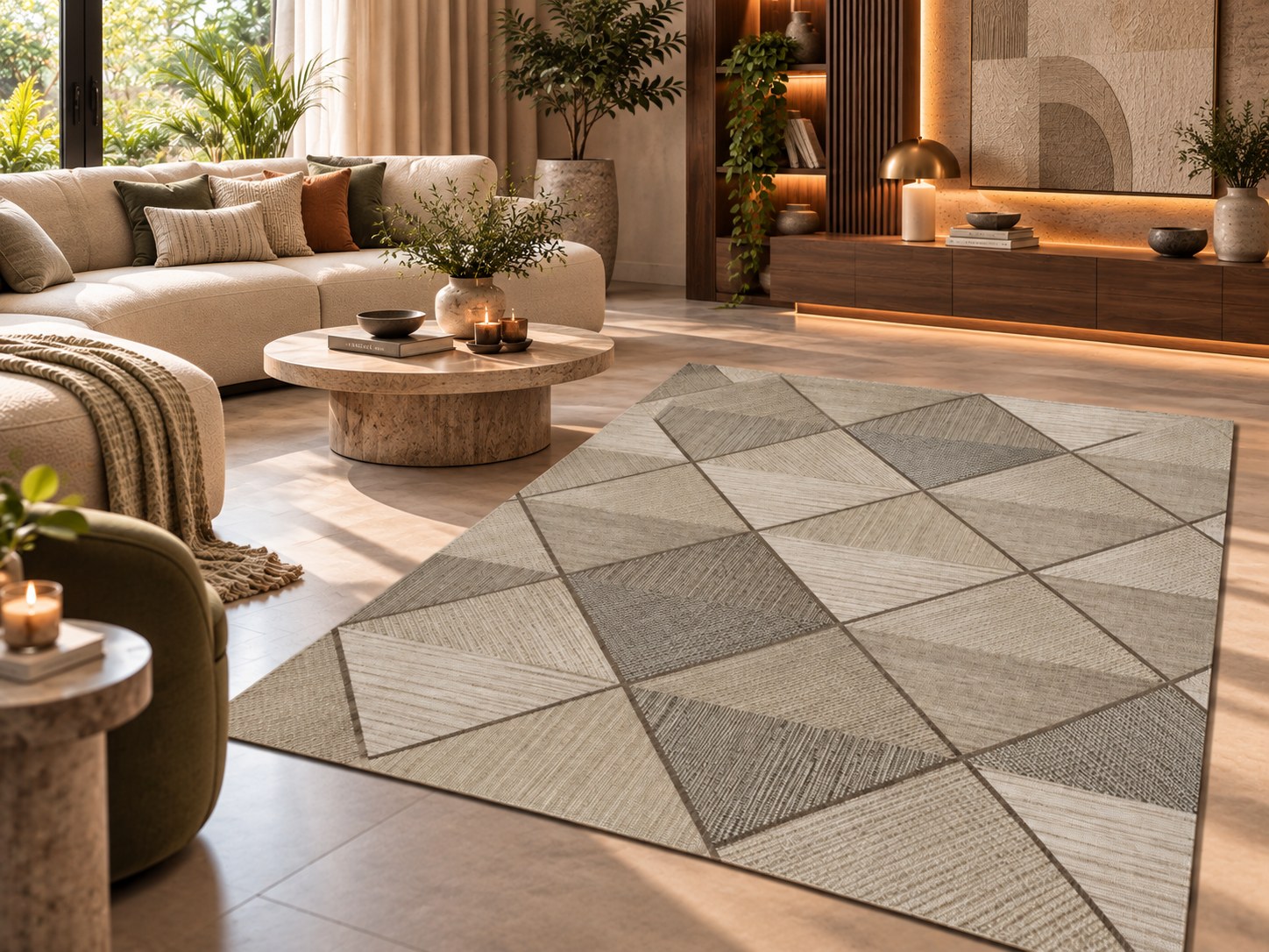 Diamond Harmony – Luxury Geometric Carpet