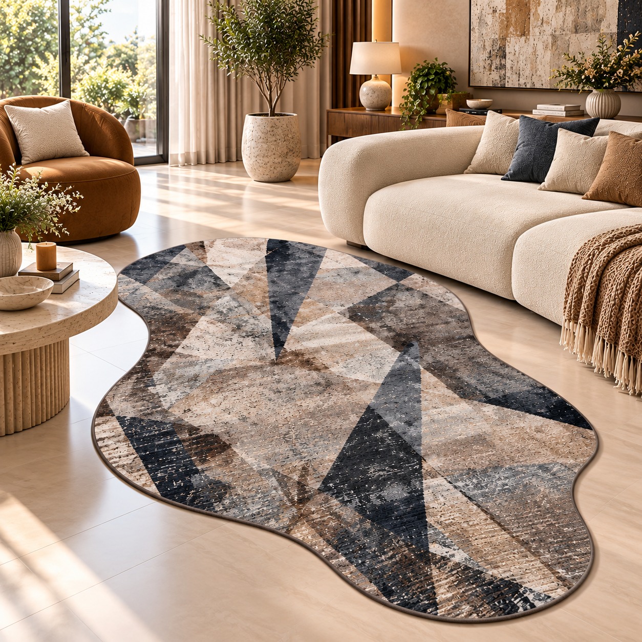 Onyx Prism – Abstract Geometric Shape Carpet