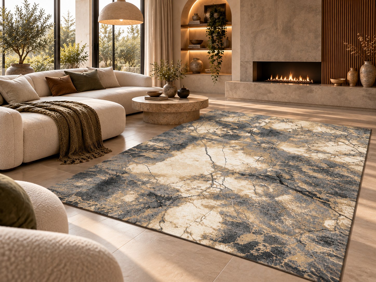 Imperial Marble – Luxury Abstract Carpet