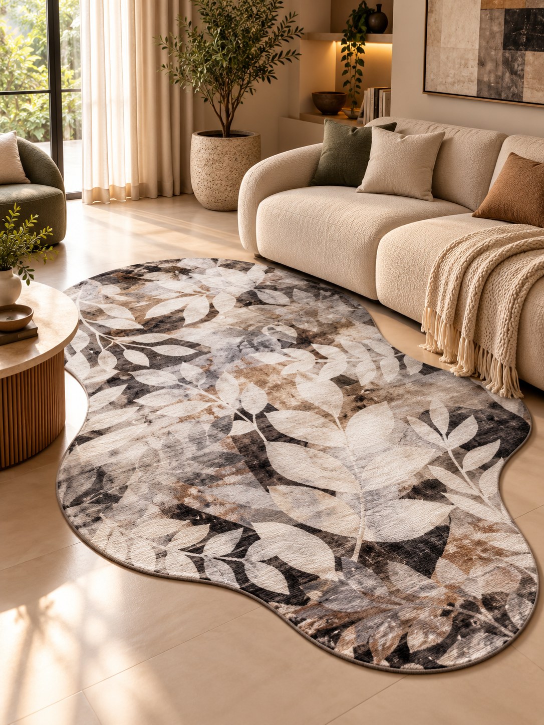 Ivory Bloom – Botanical Shape Carpet