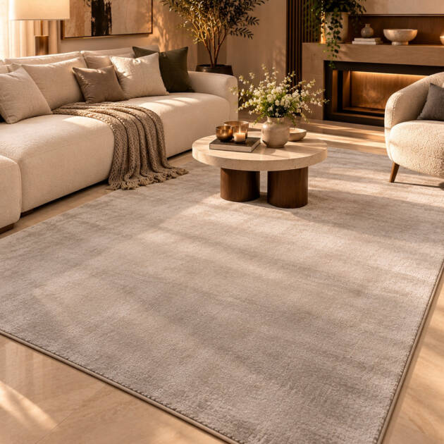 Barclay Silver Mist Velvet Carpet – Light Grey
