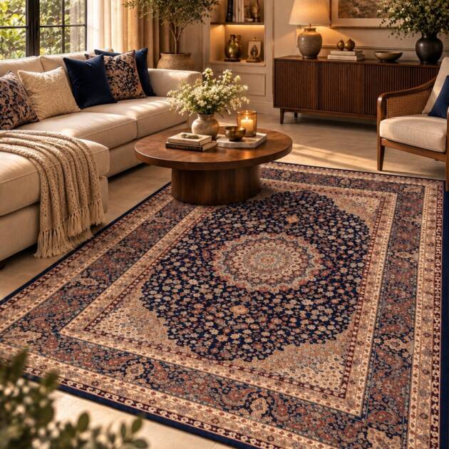 Shahi Neel Taj – Royal Vintage Carpet