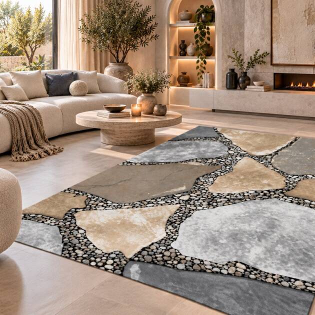 Stone Mosaic – Luxury Abstract Carpet