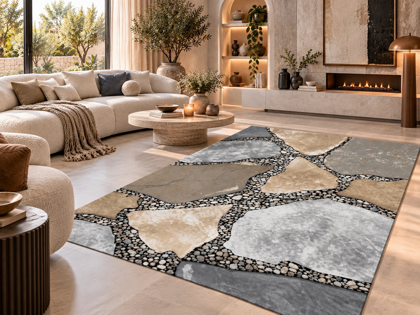 Stone Mosaic – Luxury Abstract Carpet