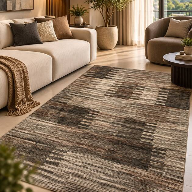 Urban Strata – Premium Abstract Striped Carpet