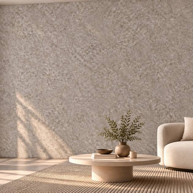 Taupe Grey Stone Luxe Wallpaper