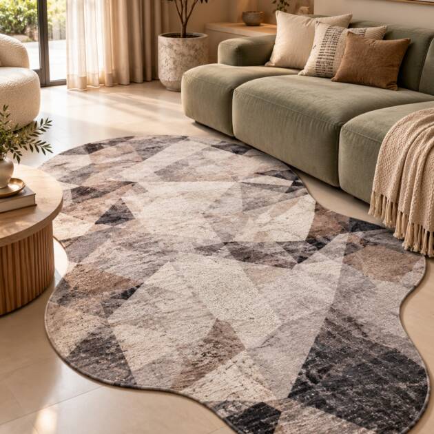 Urban Mosaic – Abstract Shape Carpet